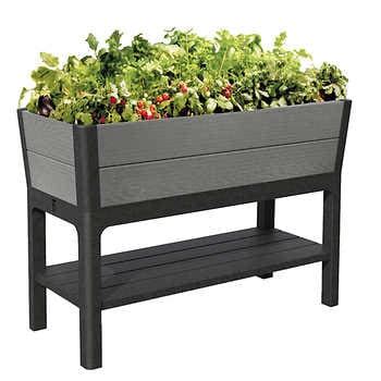 black metal arbor with planter box sold at costco|Costco self watering planters.